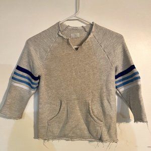 Stripe Sleeve Distressed Sweatshirt - Mother - Size S